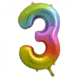 Paper Dreams Rainbow Foil Balloon Number 3 | 86cm