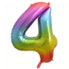 Paper Dreams Rainbow Foil Balloon Number 4 | 86cm