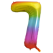 WeFiesta Regenboog Folie Ballon cijfer 7 | 86cm WeFiesta Regenboog Folie Ballon cijfer 7 | 86cm