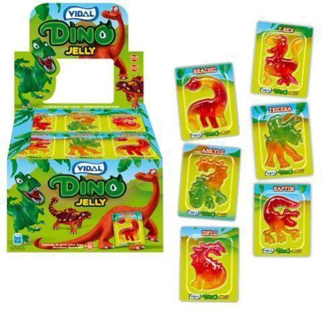 Vidal Dino Jelly snoep in blister | 6 stuks Vidal Dino Jelly snoep in blister | 6 stuks