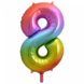 Paper Dreams Regenbogen-Folienballon Nummer 8 | 86 cm