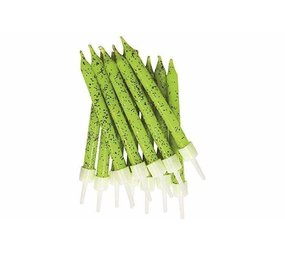 Bougies à paillettes vert citron pour gâteau | 12 pièces