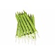 Bougies à paillettes vert citron pour gâteau | 12 pièces