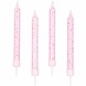 Light pink glitter cake candles | 12 pieces