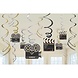 Amscan Hollywood Swirl Decoration | 12 pieces