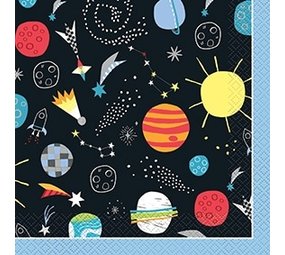 Unique Party Outer Space Napkins 33x33cm | 16 pieces