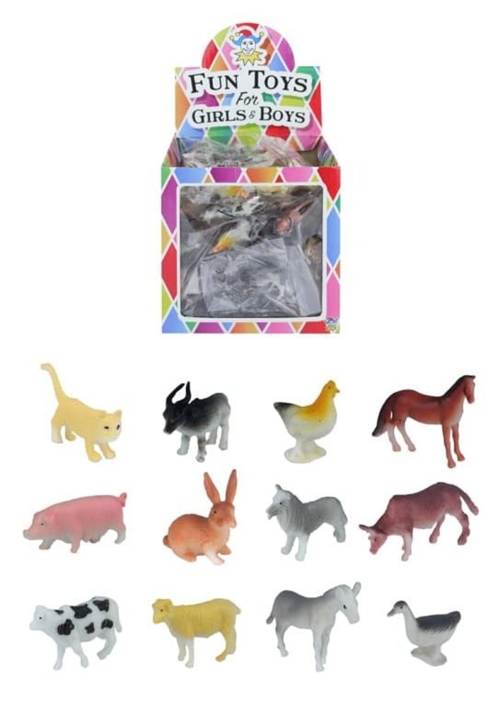 Henbrandt Bauernhoftiere Mini-Spielzeug 4 cm | 12 Stück