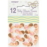 Unique Party Cadeau de naissance pour baby shower : bébé endormi rose de 3 cm | 12 pièces Unique Party Cadeau de naissance pour baby shower : bébé endormi rose de 3 cm | 12 pièces
