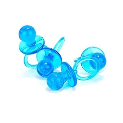 Unique Party Blauwe Baby Speentjes Babyshower Uitdeelcadeautjes 5x2,5cm  | 4 stuks Unique Party Blauwe Baby Speentjes Babyshower Uitdeelcadeautjes 5x2,5cm  | 4 stuks