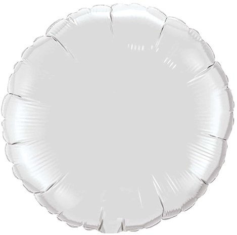 WeFiesta Heliumballon, rund, weiß, leer, 45 cm | pro Stück