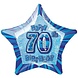 Unique Party Ballon à l'hélium étoile 70 ans 45 cm dégonflé | à l'unité