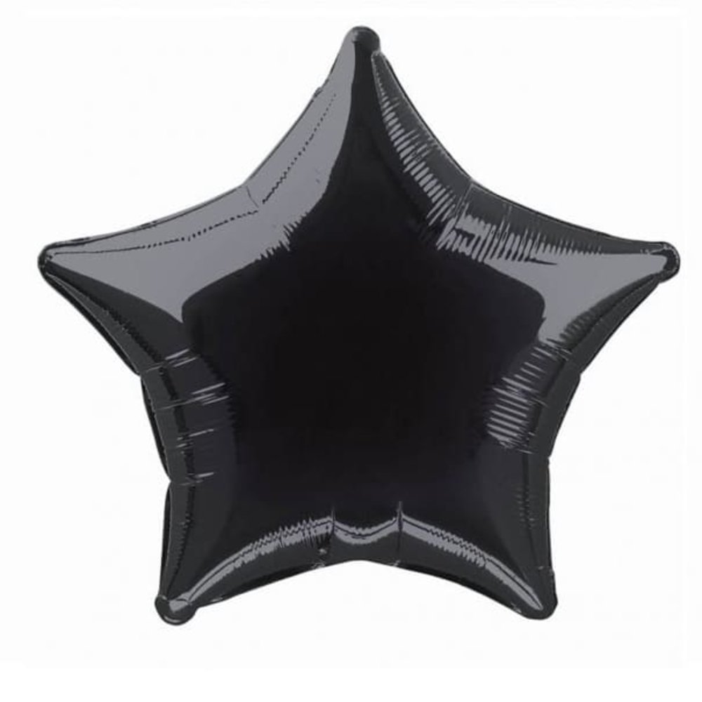 Tuf-Tuf étoile en ballon gonflé à l'hélium noir | 45 cm