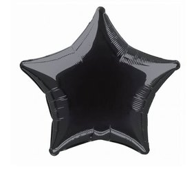 Tuf-Tuf Schwarzer Heliumballon-Stern | 45 cm