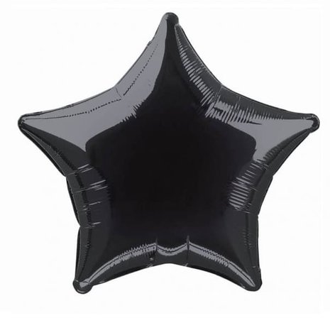 Tuf-Tuf Schwarzer Heliumballon-Stern | 45 cm