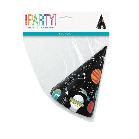 Unique Party Outer Space Party Hats | 8 pieces