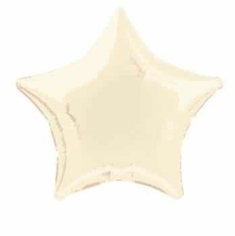 WeFiesta Ballon à l'hélium étoile ivoire | 45 cm