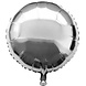 WeFiesta Round foil balloon Silver metallic 45cm