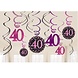 Riethmüller Decoratie Swirls 40 jaar Sparkling Roze | 12 stuks Riethmüller Decoratie Swirls 40 jaar Sparkling Roze | 12 stuks