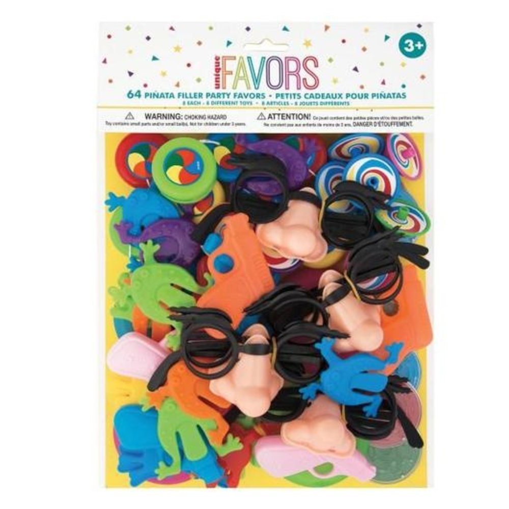 Unique Party Assortiment de 64 piñatas pour fêtes |