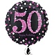 Anagram Helium Ballon 50 jaar Sparlinkg Roze 45cm Leeg | per stuk