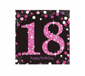 Riethmüller Servietten „18 Years Sparkling Pink“ 33 x 33 cm | 16 Stück