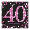 Riethmüller 40th Birthday Napkins Sparkling Pink 33x33cm | 16 pieces Riethmüller 40th Birthday Napkins Sparkling Pink 33x33cm | 16 pieces