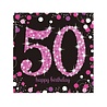 Riethmüller 50th Birthday Napkins Sparkling Pink 33x33cm | 16 pieces