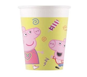 Procos Party Peppa Pig Messy Play Bekers 200 ml | 8 stuks Procos Party Peppa Pig Messy Play Bekers 200 ml | 8 stuks
