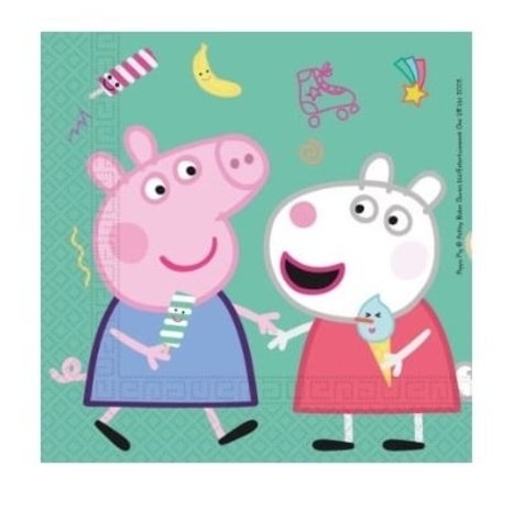 Procos Party Serviettes Peppa Pig « Jeux salissants » 33 x 33 cm | 20 pièces