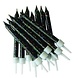 Black glitter cake candles | 12 pieces