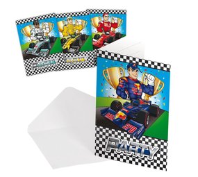 Folat Formule 1 Uitnodigingen  | 8 stuks Folat Formule 1 Uitnodigingen  | 8 stuks