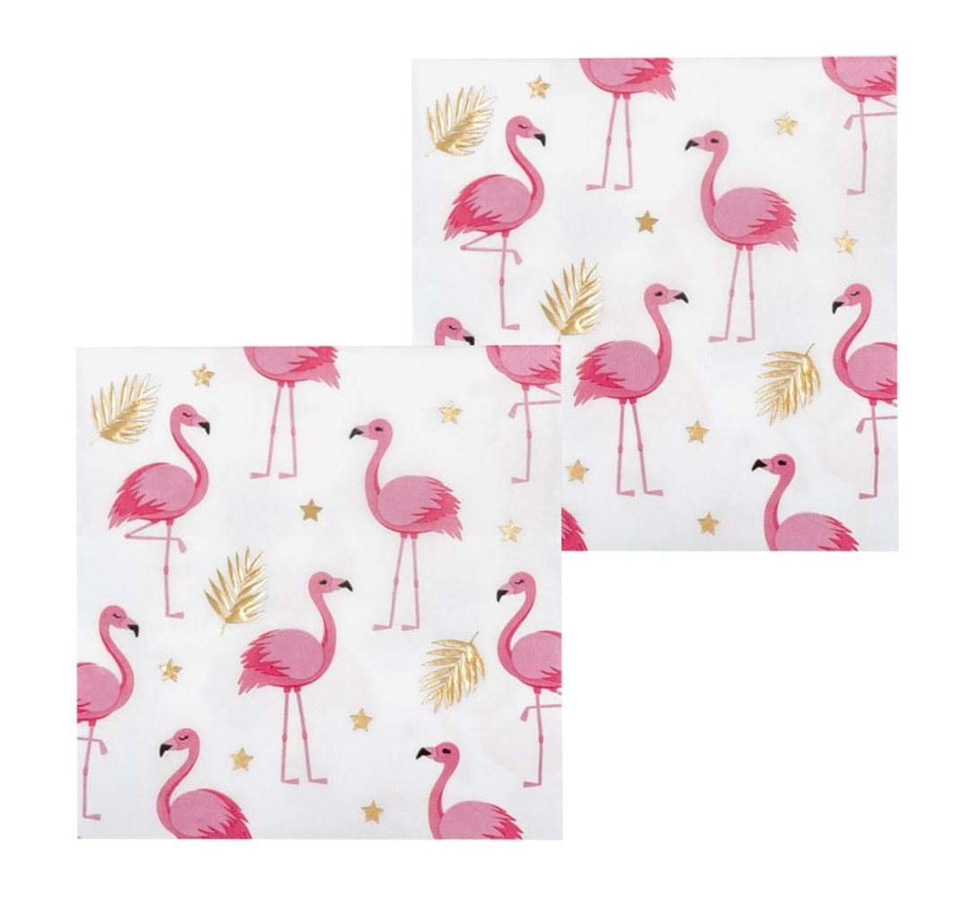 Boland Goldene Flamingo-Serviette | 20 Stück