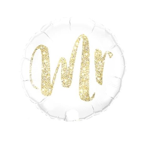 Foil balloon ''Mr'' glitter gold 46cm