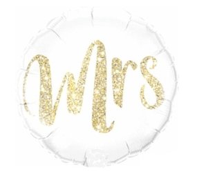 Folie ballon ''Mrs'' glitter gold 46cm Folie ballon ''Mrs'' glitter gold 46cm