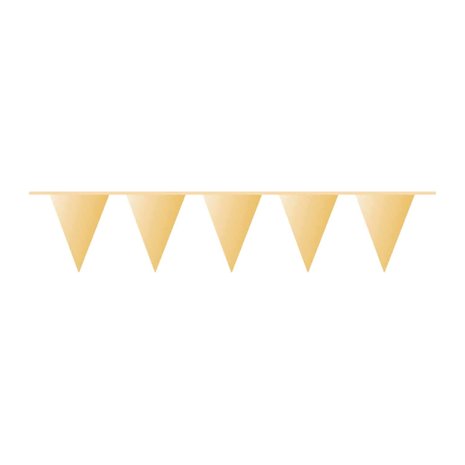 Mattgoldene Flaggengirlande | 10 Meter