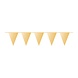 Mattgoldene Flaggengirlande | 10 Meter