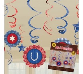 Hängende Dekoration im Western-Stil | 12 Stück