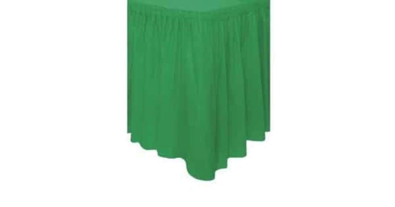 Unique Party Jupe de table verte 73 cm x 426 cm | à l'unité