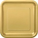 Unique Party Gold Square Plates 23x23cm | 14 pieces
