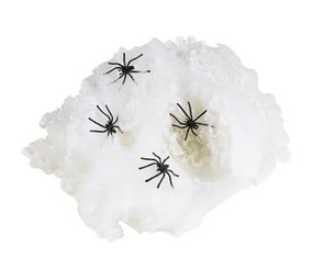 Folat White spiderweb with 6 spiders | 20 grams