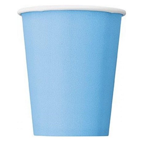 Unique Party Light Blue Cups 270 ml | 8 pieces