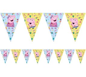 Procos Party Peppa Pig "Messy Play" Vlaggenlijn Slinger 2,3mtr | per stuk Procos Party Peppa Pig "Messy Play" Vlaggenlijn Slinger 2,3mtr | per stuk