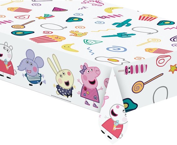 Procos Party Peppa Pig "Messy Play" Tafelkleed 120x180cm | per stuk Procos Party Peppa Pig "Messy Play" Tafelkleed 120x180cm | per stuk