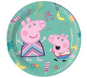Procos Party Peppa Pig „Klecker-Spiel“-Teller 20 cm | 8 Stück