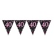 Amscan Flag Garland 40 Sparkling Black-Pink 4 m | per piece