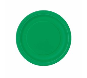 Unique Party Groene Borden 18cm | 8 stuks