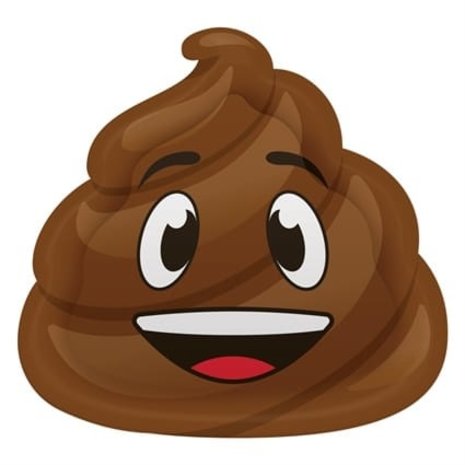 Kackhaufen-Emoji-Schild 23 cm | 8 Stück