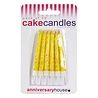 Bougies à gâteau jaune pailletées 6 cm | 12 pièces