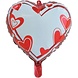 Ballon en aluminium en forme de cœur, personnalisable | 46 cm