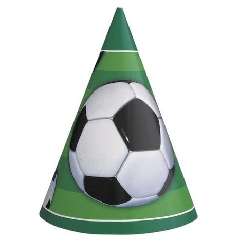 Unique Party Voetbal Feesthoedjes | 8 stuks Unique Party Voetbal Feesthoedjes | 8 stuks